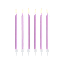 Svíčky dortové světle  fialové 12 ks